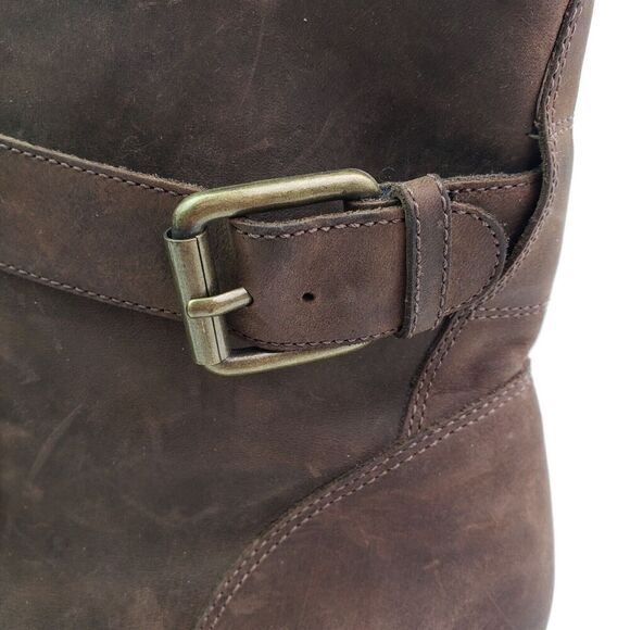 Cole Haan G Series Womens Size 10 B Brown Leather Side Zip 2" Heeled Boots D2634 - Picture 8 of 10